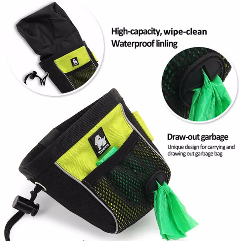 Truelove – sac de voyage Portable pour chien, sac de friandises réfléchissant pour entraînement des animaux de compagnie, pochette à clipser, sac de ceinture de rangement facile, distributeur de sacs de merde